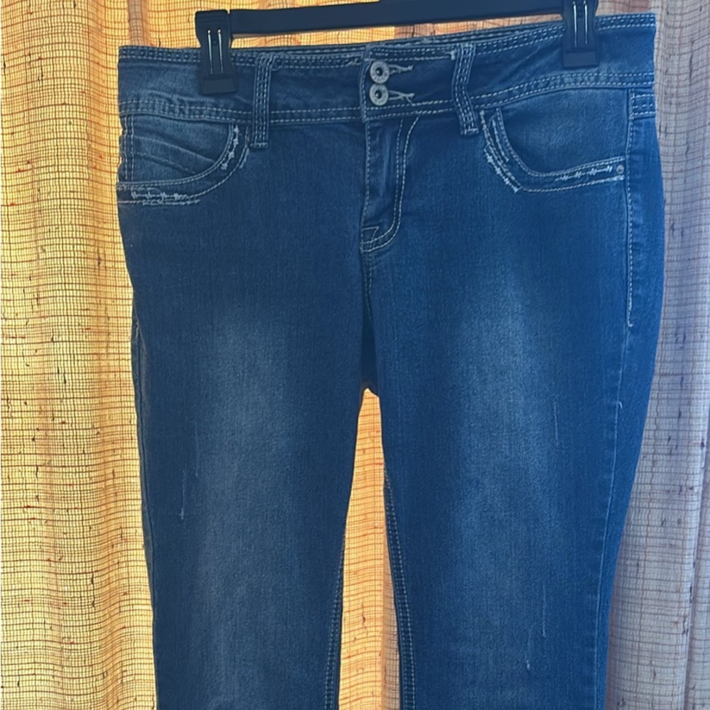 Wallflower Dark Blue Straight Leg Jeans